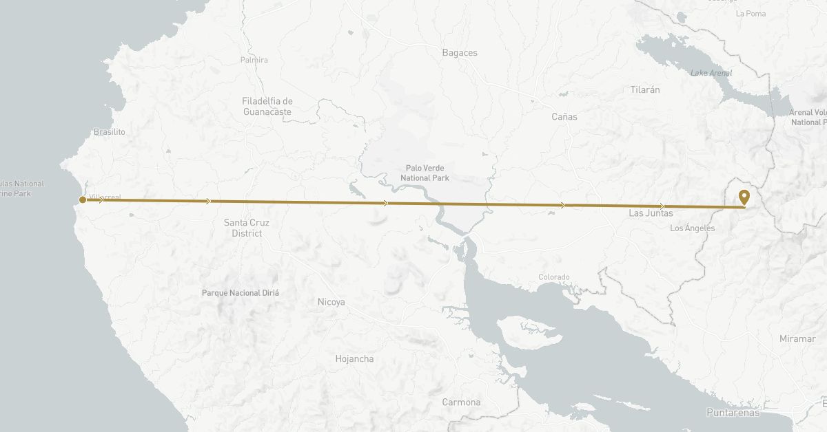 TravelMap itinerary: driving, private transfer in Costa Rica (North America)