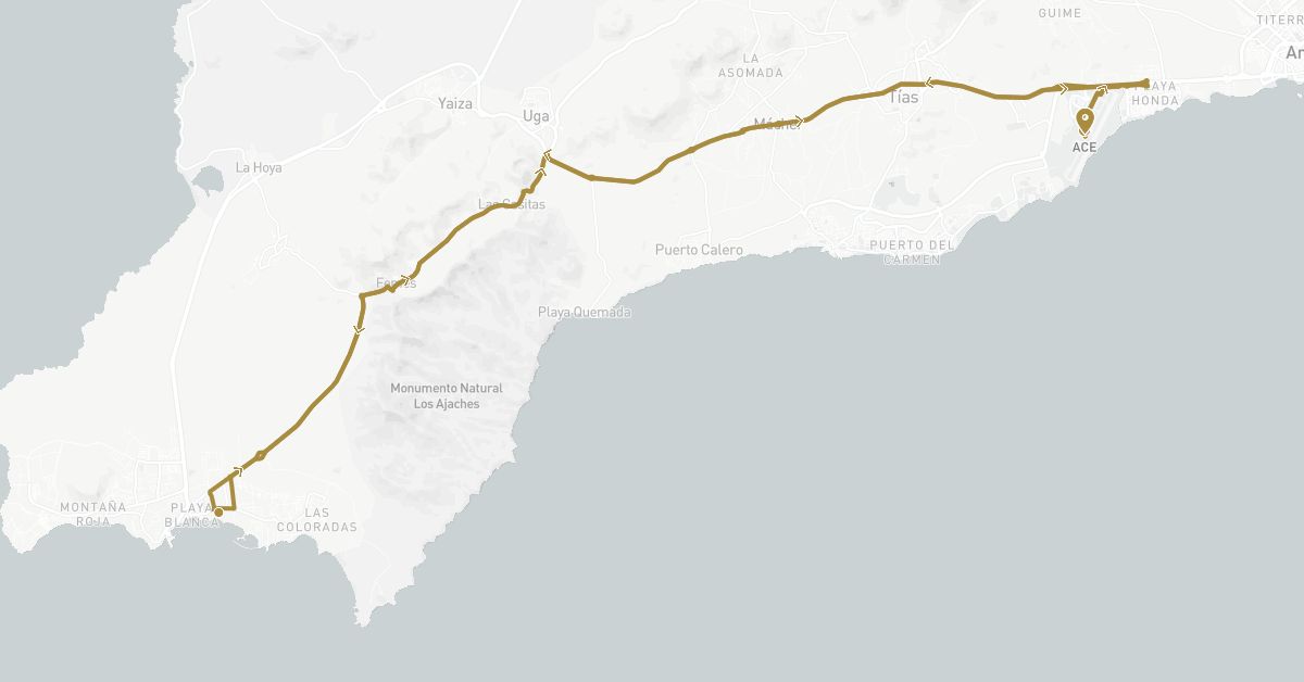TravelMap itinerary: driving, private transfer in Spain (Europe)