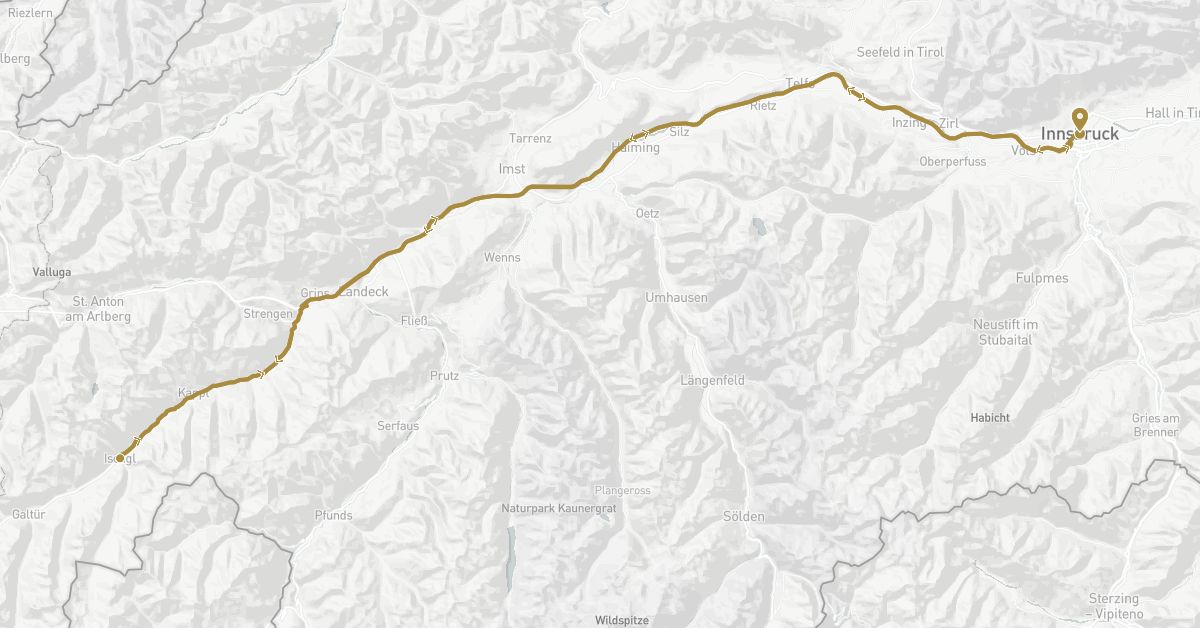 TravelMap itinerary: driving, private transfer in Austria (Europe)