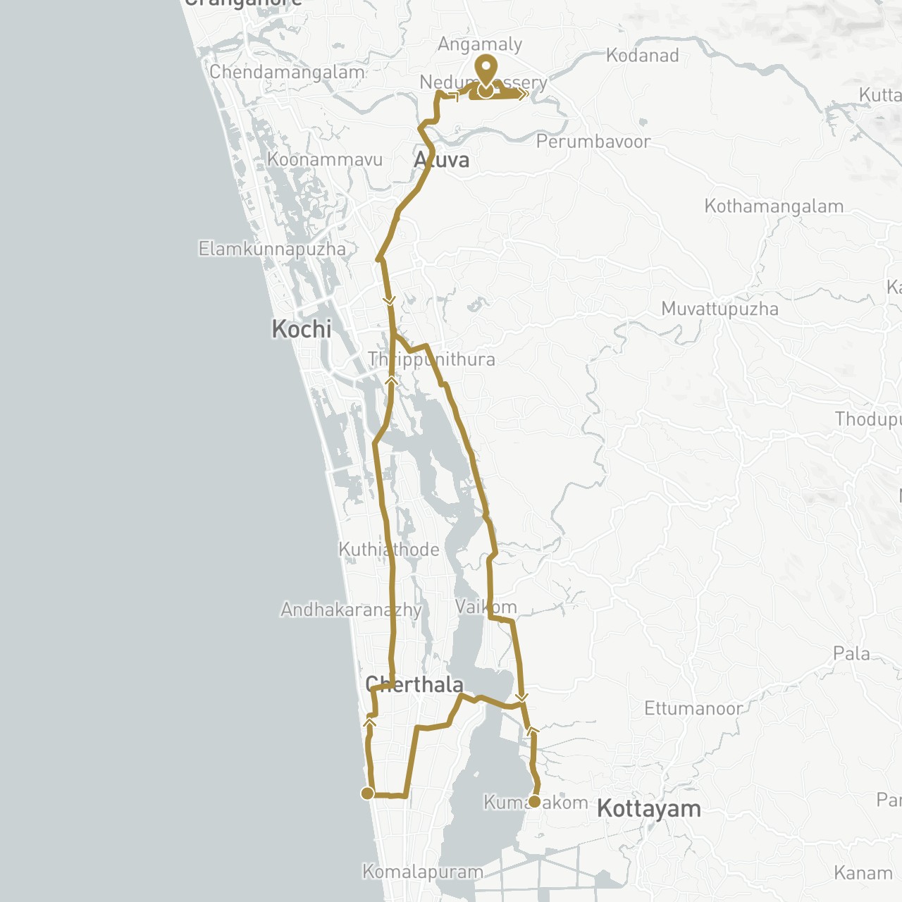 TravelMap itinerary: driving, private transfer in India (Asia)