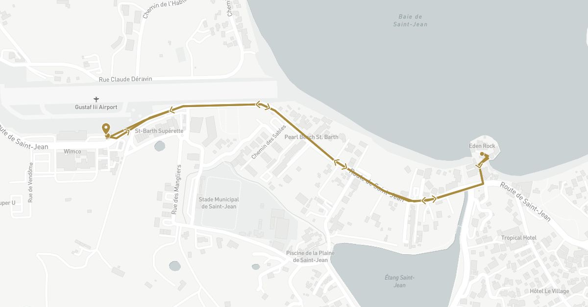 TravelMap itinerary: private transfer in France (Europe)
