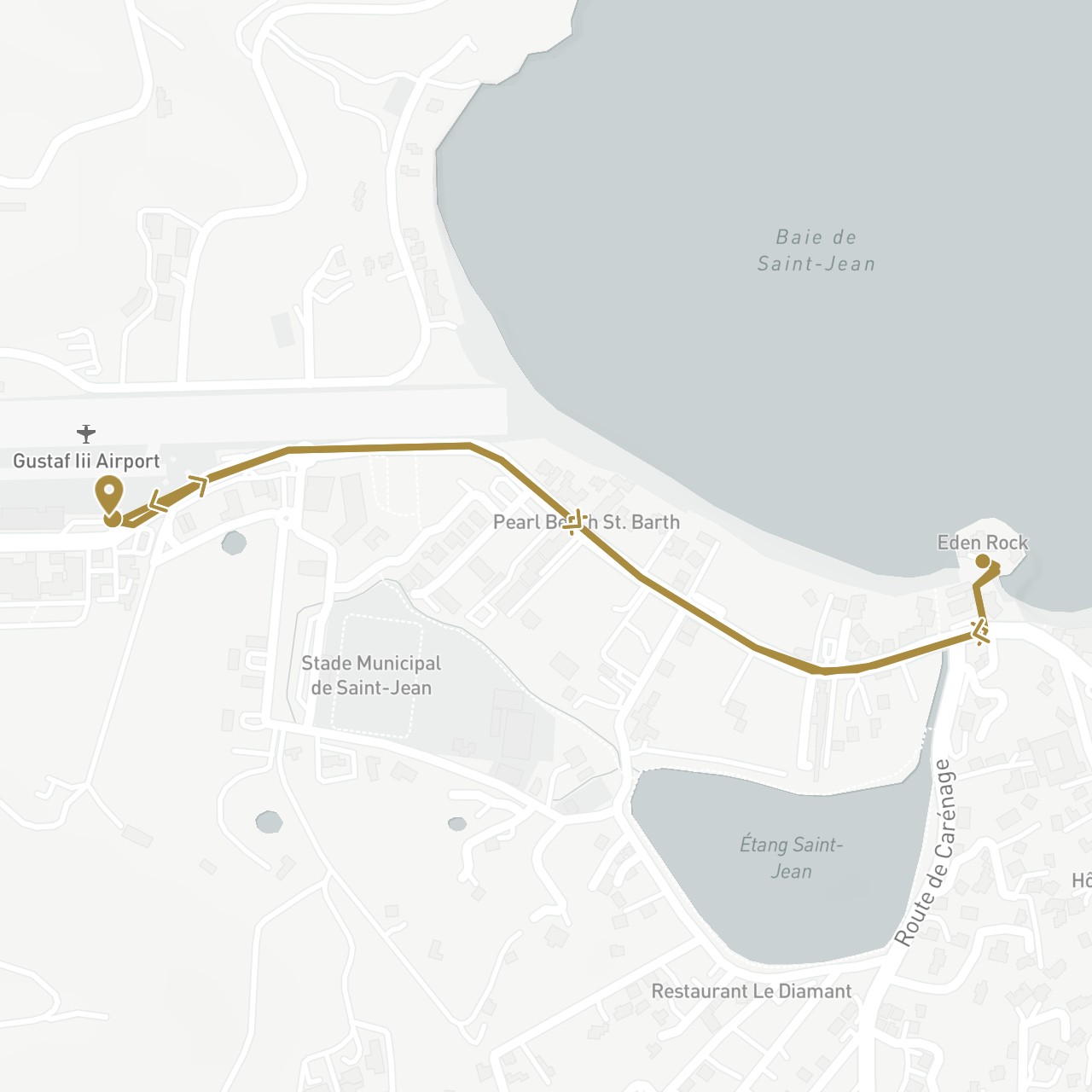 TravelMap itinerary: private transfer in France (Europe)