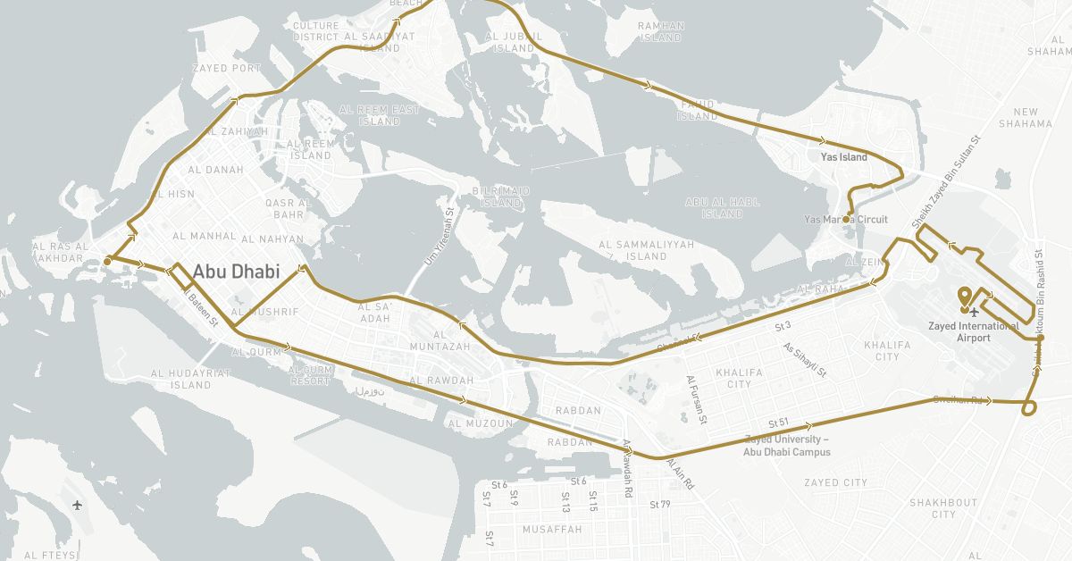 TravelMap itinerary: driving, private transfer in United Arab Emirates (Asia)